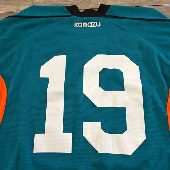 Vintage Y2K Kamazu V-Neck Long Sleeve Hockey Jersey #19 Boxy Fit Mens Size Small - Picture 6 of 8
